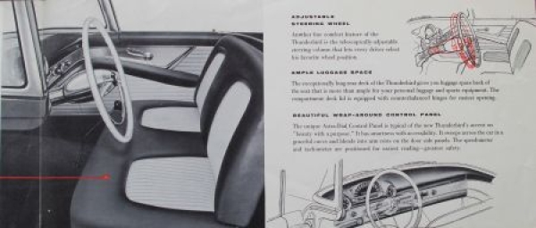 Ford Thunderbird Modelprogram 1957 "Distinctively new" Carbrochure (4382)
